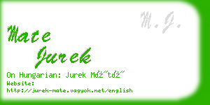 mate jurek business card
